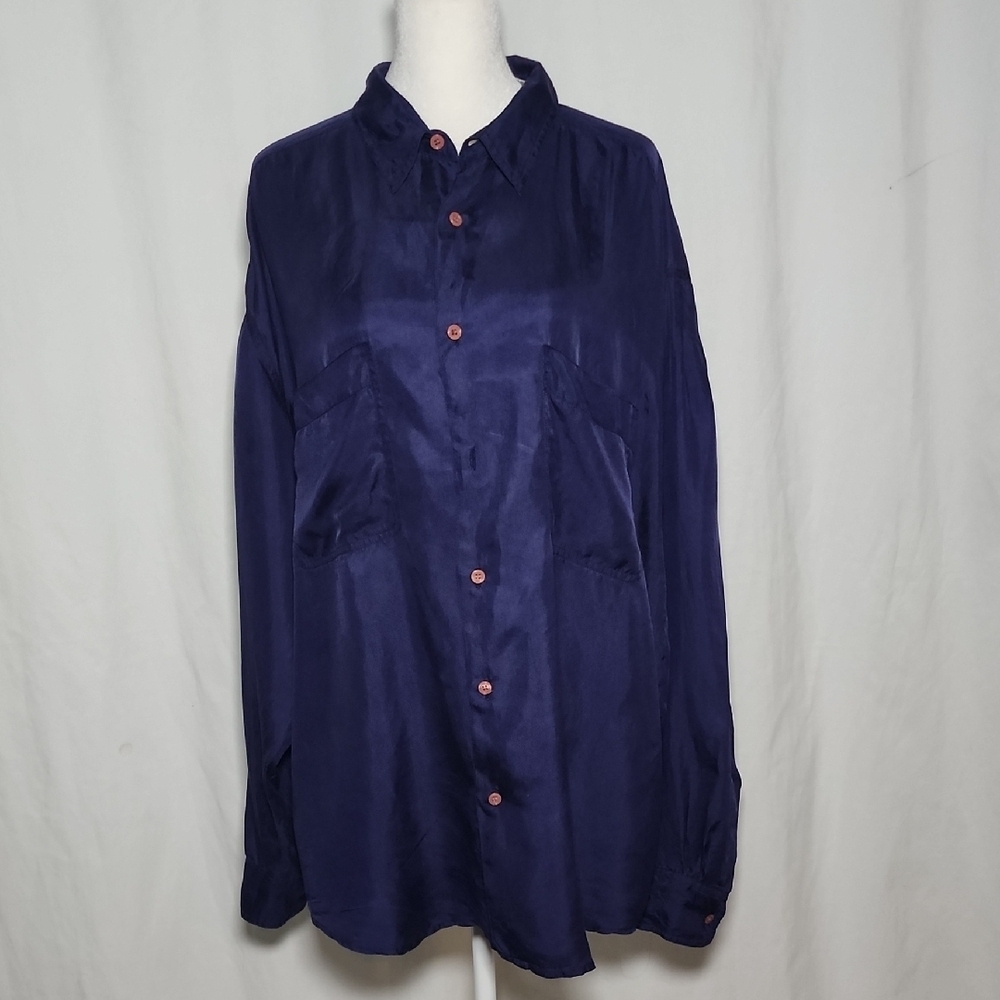 Men's Navy Button Down Shirt
